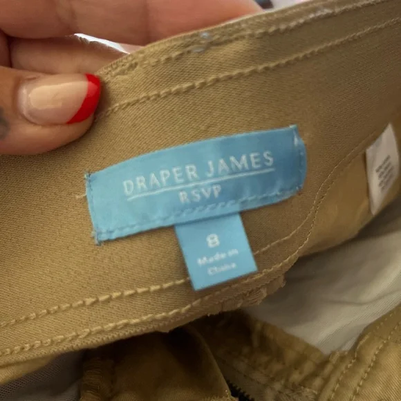 NWOT Draper James Flat front wide leg khakis - Picture 2 of 5